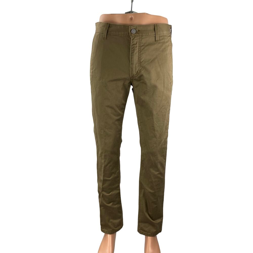 Levi's Men's Tan Khaki Mid Rise Tapered Leg Y2k Casual Trousers Pants Size 32